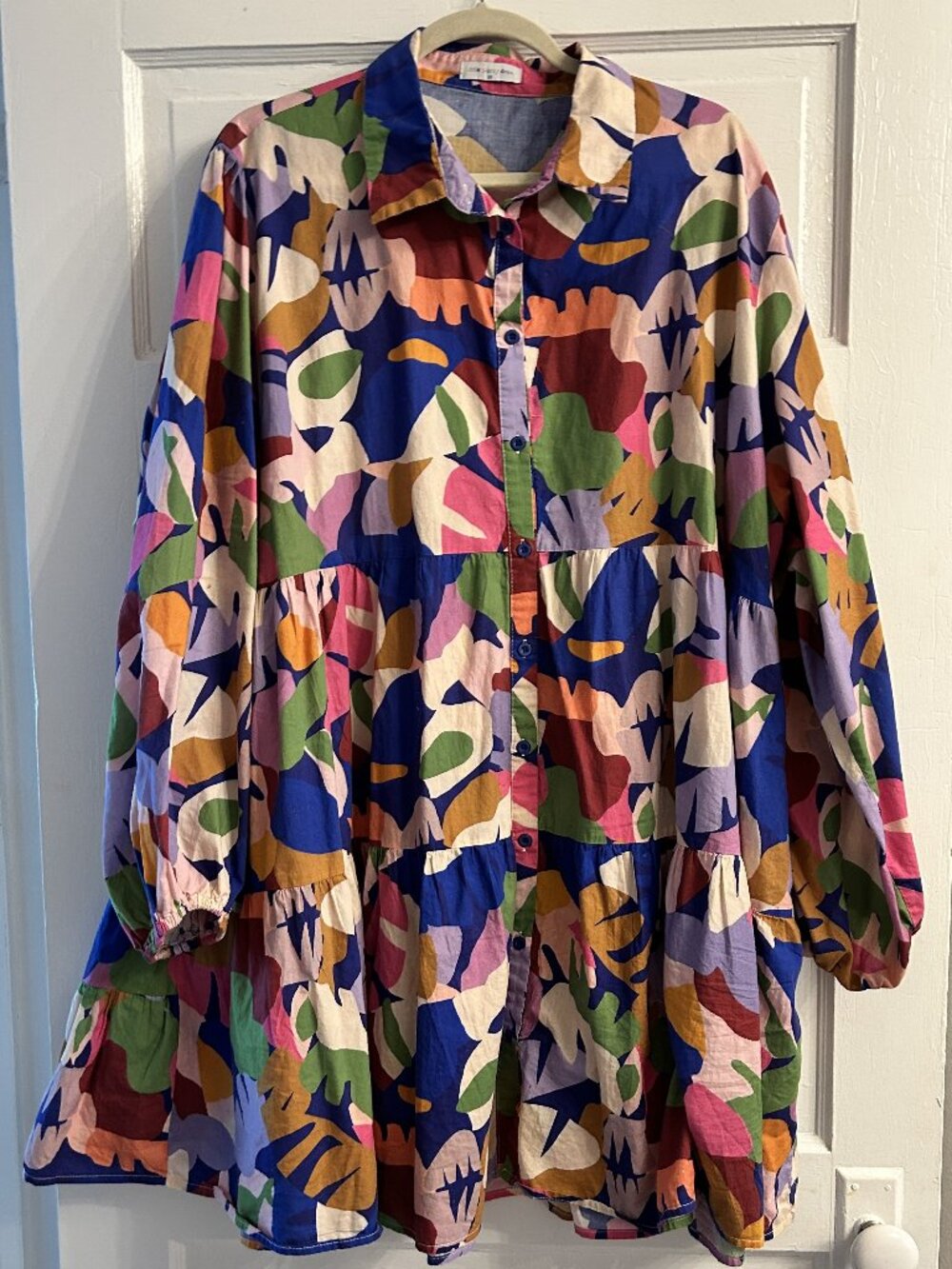Little Party Dress Michelle Tiered Swing Shirt Dress AU 20 US 16 Plus Size